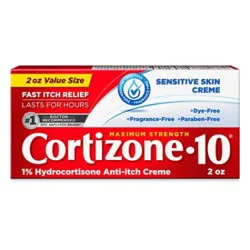 Cortizone 10 Max Strength Sensitive Skin Anti Itch Creme 2 Ounce Tube - 2 Oz