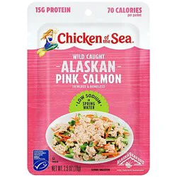 Chicken Of The Sea Low Sodium Wild Caught Alaskan Pink Salmon In Spring Water Packet - 2.5 Oz