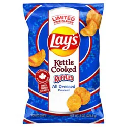 Lays Kettle Cooked All Dressed 8oz - 8 Oz