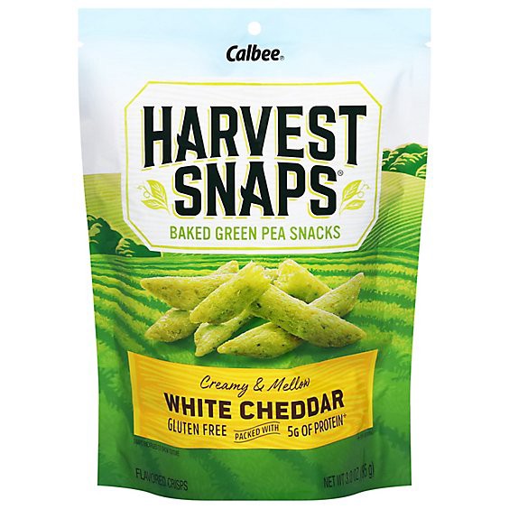 slide 1 of 1, Harvest Snaps Green Pea Snacks White Cheddar 3oz - 3 Oz, 3 oz