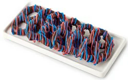 Red White And Blue Chocolate Covered Pretzels - Lb