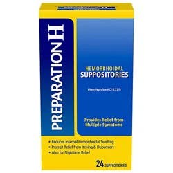 Preparation H Cocoa Butter Suppositories - 24 Count