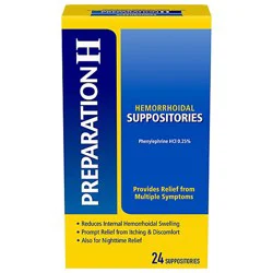 Preparation H Cocoa Butter Suppositories - 24 Count