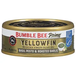 Bumble Bee Prime Msc Yellowfin Solid Light Tuna In Olive Oil Basil Pesto And Roasted Garlic 5oz Can - 5 Oz
