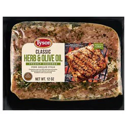 Tyson Classic Herb And Olive Oil Pork Griller Steak - 12 Oz
