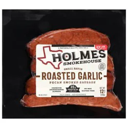 Holmes Smokehouse Pecan Smoked Garlic Sausage Links 12 Oz - 12 Oz