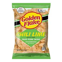 Golden Flake Chili Lime Pork Rind 4oz - 4 Oz