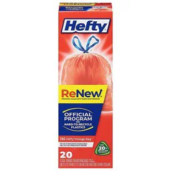 Hefty Renew Wastebags 13 Gallon Orange 1 Pack 20 Count - 20 Ct