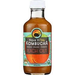 Aqua Vitea Peach Out Organic Kombucha 16fz - 16 Fz