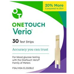 Onetouch Verio Strips Cash - 30 Ct