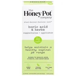The Honey Pot Suppositories Boric/herb - 14 Ct