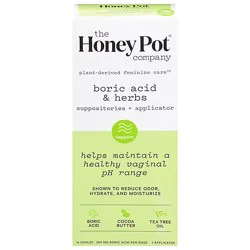 The Honey Pot Suppositories Boric/herb - 14 Ct