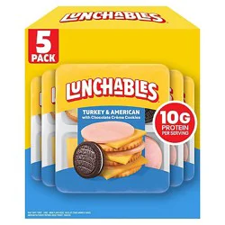 Lunchables Turkey And American Cheese Stackers With Chocolate Creme Sandwich Cookies 5 Ct - 3.2 Oz