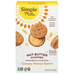 Simple Mills Cookies Sandwich Peanut Butter - 6.7 Oz