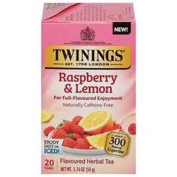 Twining Tea Herbal Raspberry Lemon - 20 Ct