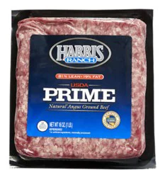 Harris Ranch Prime Ground Beef 81/19 Brick 1 Lb - 16 Oz