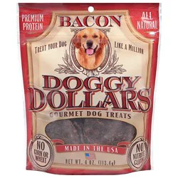 Doggy Dollars Bacon Premium Dog Treats 4oz - 4 Oz