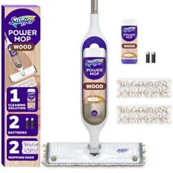 Swiffer Powermop Wood Care System Mopping Kit 1 Spray Mop 2 Mopping Pads 1 Floor Cleaner Liquid - Ea