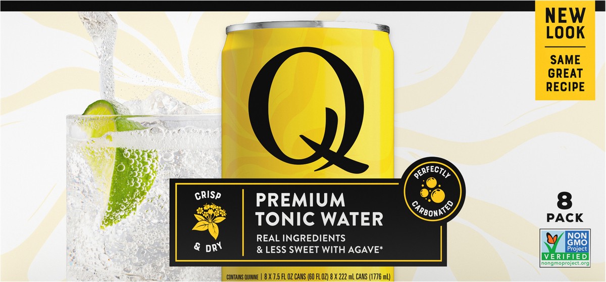 slide 6 of 12, Q Mixers Premium Tonic Water - 8-7.5 Fl. Oz., 60 fl oz