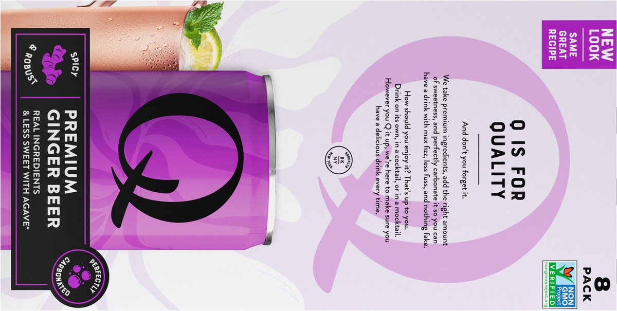 slide 9 of 11, Q Mixers Premium Ginger Beer - 8-7.5 Fl. Oz., 60 fl oz