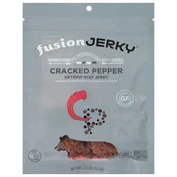 Fusion Beef Jerky Cracked Pepper - 2.5 Oz