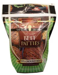 Stone 93/7 Beef Patties Frozen 48 Oz - 48 Oz