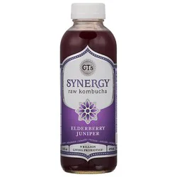 Gts Synergy Organic Elderberry Juniper Kombucha - 16 Fz