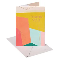 American Greetings Geometric Thank You Card - Each