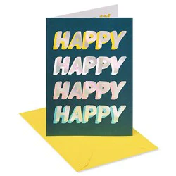 American Greetings Happy Happy Happy Birthday Card - Each