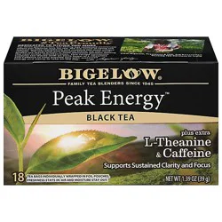 Bigelow Black Tea Peak Energy 18bg - 1.39 Oz