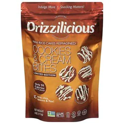 Drizzilicious Rice Cake Mini Cookies & Cream - 4 Oz