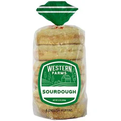 Western Farms Sourdough English Muffins - 13 Oz