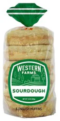 Western Farms Plain English Muffins - 13 Oz