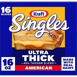 Kraft Singles Ultra Thick American Slices - 16 Count