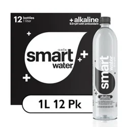 Smartwater Alkaline With Antioxidants - 12-33.8 Fl. Oz.