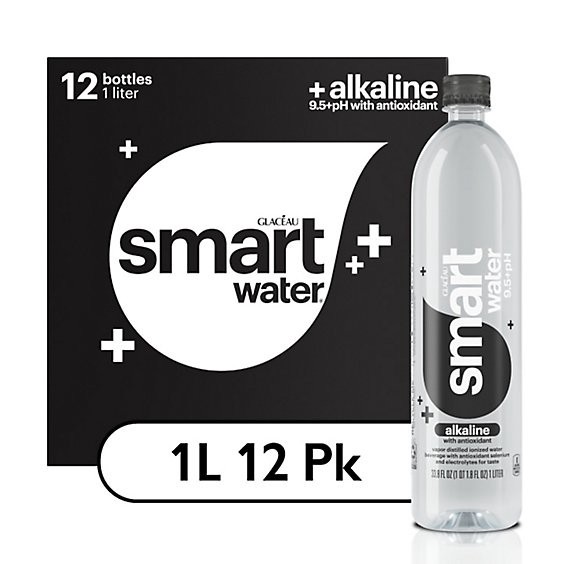 slide 1 of 3, Smartwater Alkaline With Antioxidants - 12-33.8 Fl. Oz., 12 ct; 33.8 fl oz