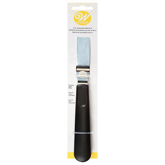 slide 1 of 1, Wilton Spatula Angled Black 9in 1ct - Ea, 1 ct
