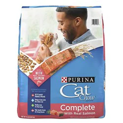 Purina Cat Chow Complete With Real Salmon Dry Cat Food - 15 Lb.