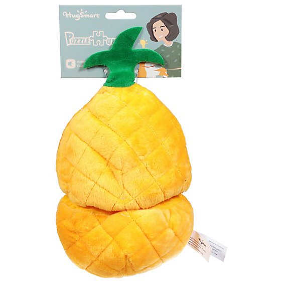 slide 1 of 1, Dog Puzzle 2-In-1 Plush Toy - Pineapple Single Pack Size 8.7 X4.7 X4.7 - Ea, 1 ct