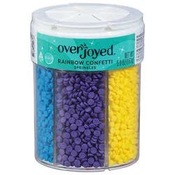 Overjoyed 6-In-1 Rainbow Confetti Sprinkles - 5.9 Oz