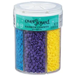 Overjoyed 6-In-1 Rainbow Confetti Sprinkles - 5.9 Oz