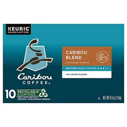 Caribou Coffee Caribou Blend Keurig Single-Serve K-Cup Pod, Medium Roast Coffee, 10 Count - 10 Ct