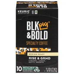 Blk & Bold Llc Coffee Medium Roast Rise And Grind Single Serve - 10 Ct