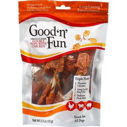 Good N Fun Double Pops Triple Flavor With Chicken - 5.5 Oz