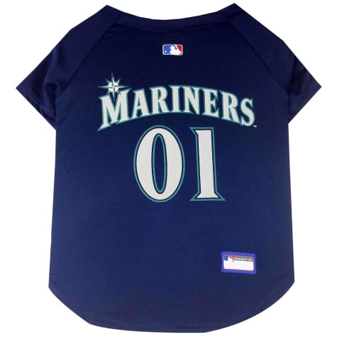 slide 1 of 1, Pets First Seattle Mariners MLB Mesh Jersey, LG