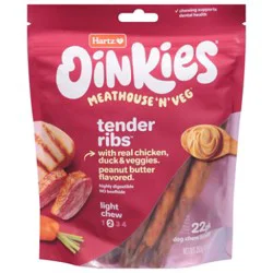 Hartz Oinkies Tender Ribs Dog Treats - 22 Count