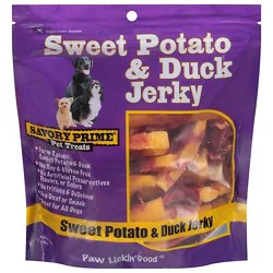 Savory Prime Sweet Potato And Duck Jerky Dog Treats - 16 Oz