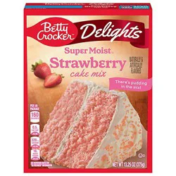 Betty Crocker Delights Supermoist Strawberry Cake Mix - 13.25 Oz