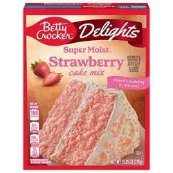Betty Crocker Delights Supermoist Strawberry Cake Mix - 13.25 Oz