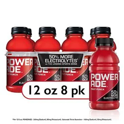 Powerade Fruit Punch - 8-12 Fl. Oz.